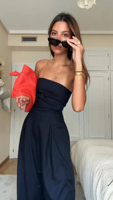 Velmira - Sleeveless Black Jumpsuit